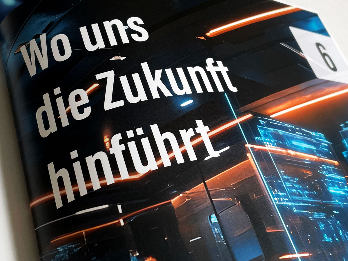 Gestaltung einer Innenseite der Broschüre zur NIS2-Richtlinie der Bayern Innovativ GmbH